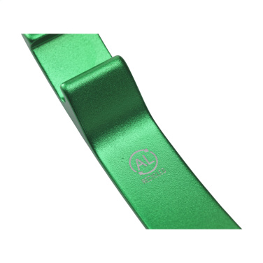 Logotrade promotional items photo of: Alu Opener GRS Recycled keyring