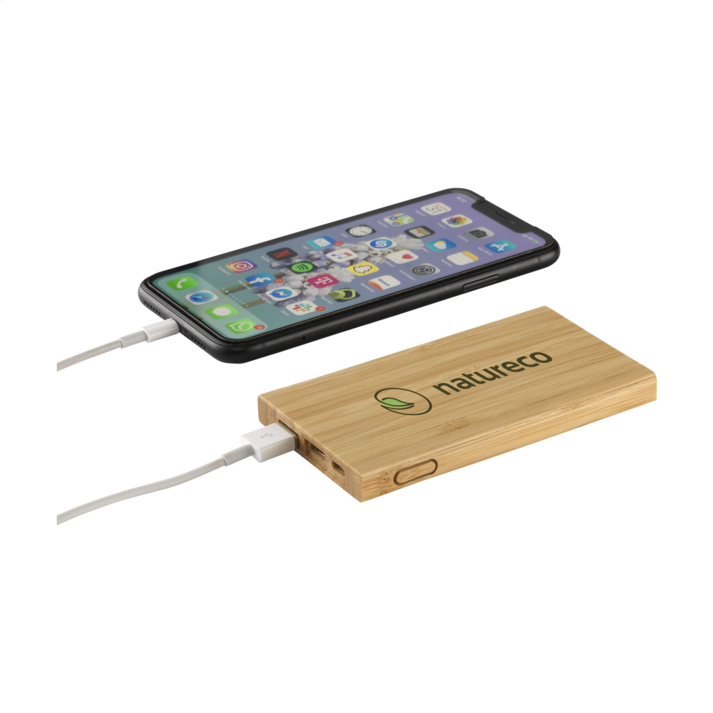 Logotrade promotional product picture of: Bamboo 4000 Powerbank external charger