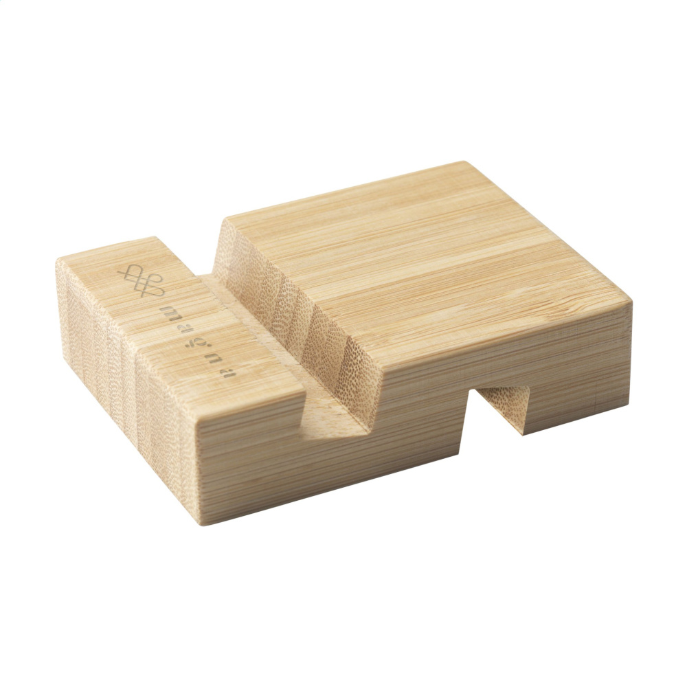 Logo trade advertising products picture of: Supporto Bamboo phone stand