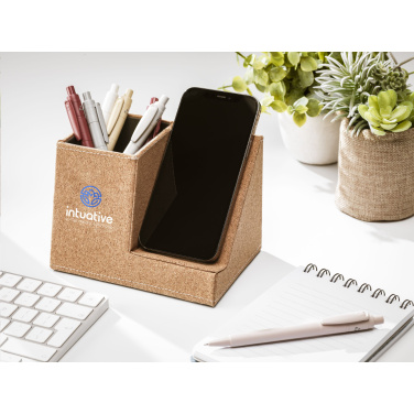 Logotrade promotional merchandise picture of: Ecork Pen Holder Wireless Charger