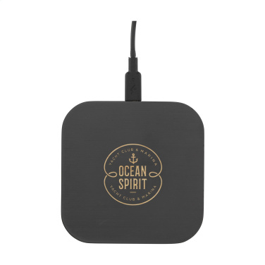 Logo trade promotional merchandise photo of: Bamboo Wireless Charger 15W