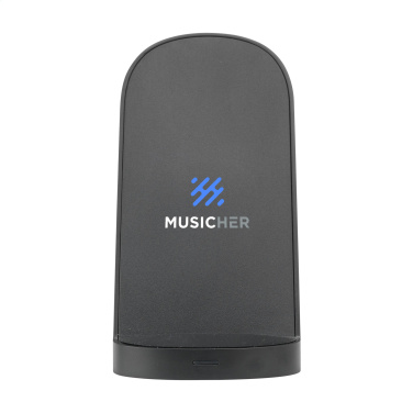 Logotrade advertising products photo of: Triple-Up RCS Recycled ABS Wireless Charger Stand