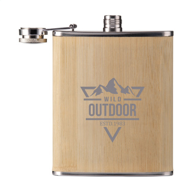Logotrade promotional merchandise photo of: Hipflask Bamboo 200 ml drinking bottle