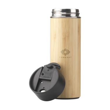 Logo trade advertising products image of: Sakura 360 ml bamboo thermo bottle/thermo cup