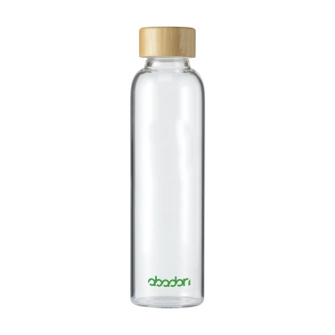 Logo trade promotional products image of: Senga Glass Bamboo 500 ml drinking bottle