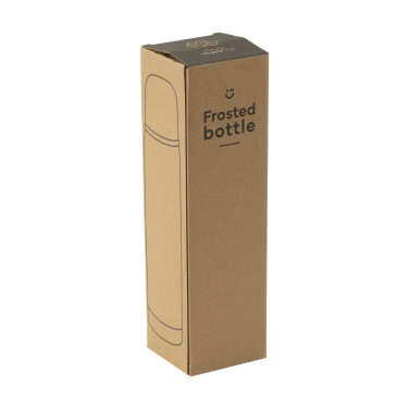 Logo trade advertising products image of: Frosted Bottle RCS Recycled Steel 500 ml thermo bottle