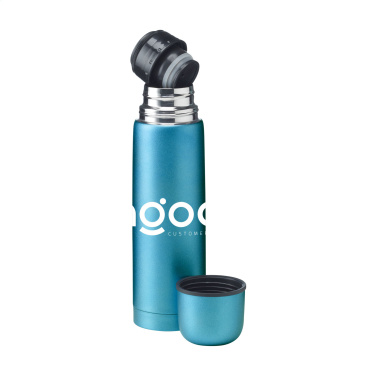 Logo trade promotional merchandise image of: Frosted Bottle RCS Recycled Steel 500 ml thermo bottle
