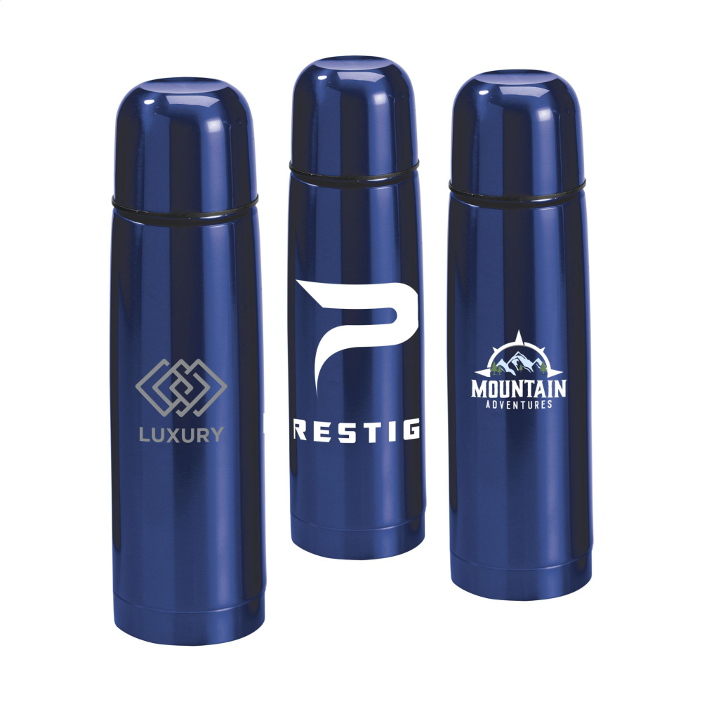 Logo trade promotional products image of: ThermoColour RCS Recycled Steel 500 ml thermo bottle