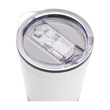 Logotrade advertising product image of: Kobe Bamboo RCS Recycled Steel 350 ml coffee cup