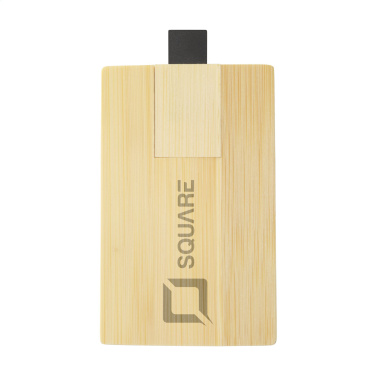 Logotrade promotional merchandise picture of: CreditCard USB Bamboo 16 GB