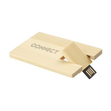 Logotrade promotional merchandise photo of: CreditCard USB Bamboo 32 GB