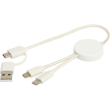 Logotrade advertising products photo of: Citala 5-in-1 recycled plastic 30 cm data sync and 27W fast charge cable