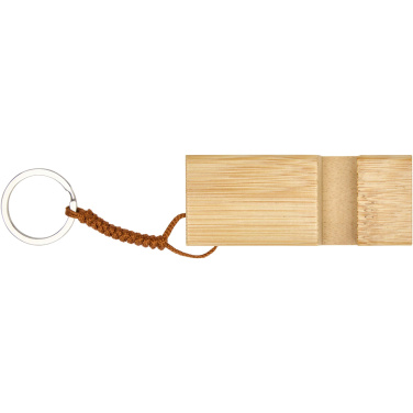 Logotrade promotional merchandise photo of: Bosona bamboo phone holder with keychain