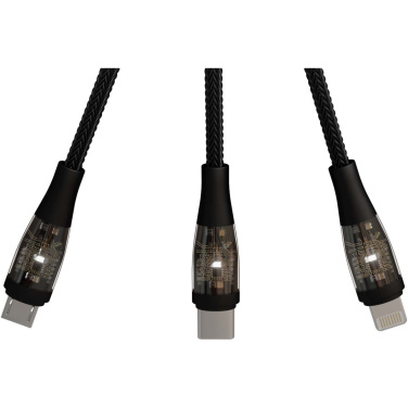 Logo trade business gift photo of: SCX.design C50 5-in-1 fast charging 100W/5A cable with digital display