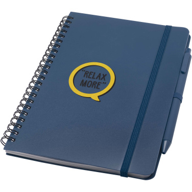 Logotrade promotional giveaway picture of: Thalaasa A5 ocean-bound hard cover notebook with ballpoint pen (black ink)