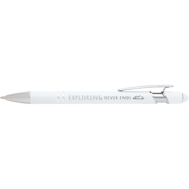 Logo trade promotional giveaway photo of: Kish ballpoint pen with silver finish (blue ink)