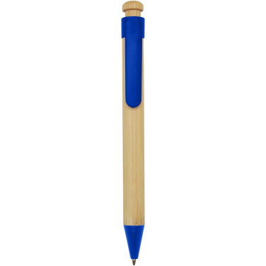 Logotrade business gift image of: Rattan bamboo and recycled plastic ballpoint pen (black ink)