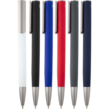 Logo trade advertising products image of: Ziguur recycled aluminium ballpoint pen (black ink)