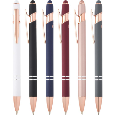 Logo trade promotional gifts image of: Nanna ballpoint pen with rose gold finish (black ink)