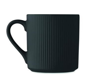 Logo trade promotional giveaways image of: Ribbed ceramic mug mat 340 ml