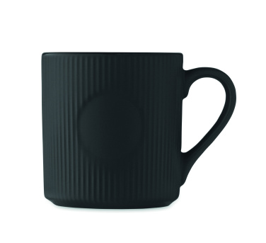 Logo trade promotional merchandise photo of: Ribbed ceramic mug mat 340 ml