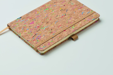 Logo trade promotional giveaways image of: A5 cork coloured notebook