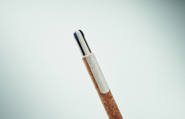 Logo trade corporate gift photo of: Cork 4-colour ink ball pen