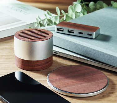 Logo trade corporate gifts picture of: Recycled aluminium speaker