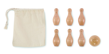 Logotrade advertising product picture of: Mini pine wood bowling set