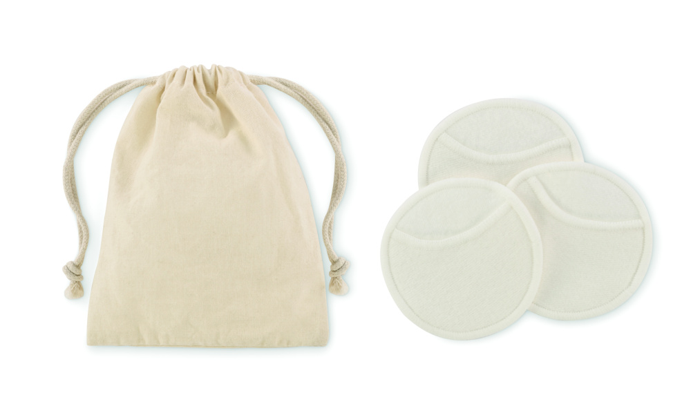 Logo trade business gifts image of: Reusable face cleaning pad set