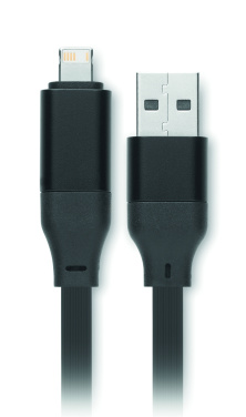 Logo trade promotional giveaway photo of: 60W cable keyring recycled ABS