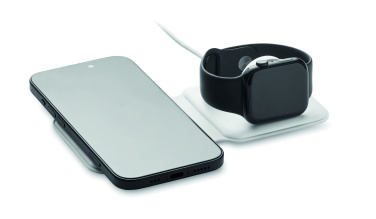 Logo trade promotional merchandise image of: 2 in 1 foldable charger 15W
