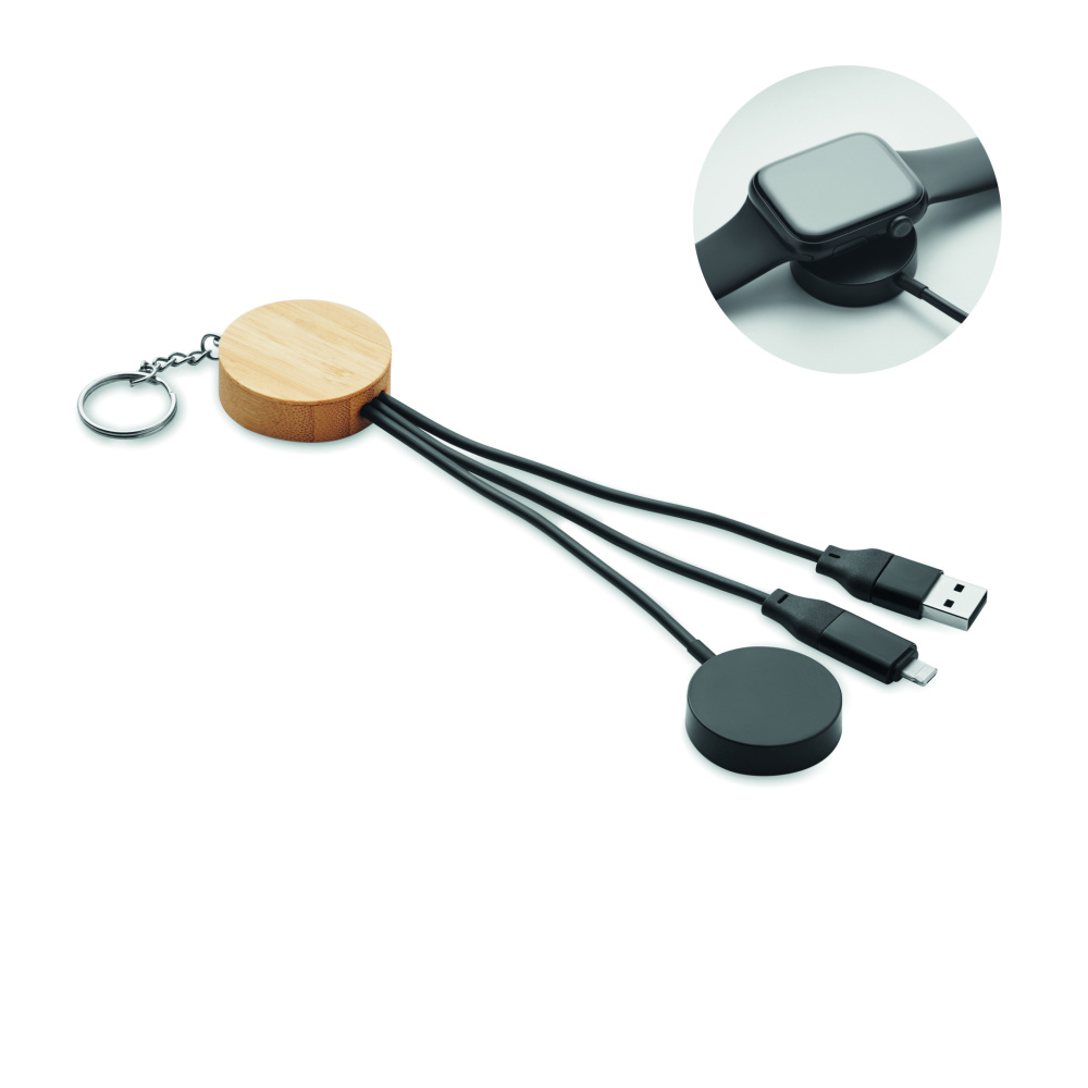 Logotrade corporate gift image of: Key ring with 4 in 1 60W cable