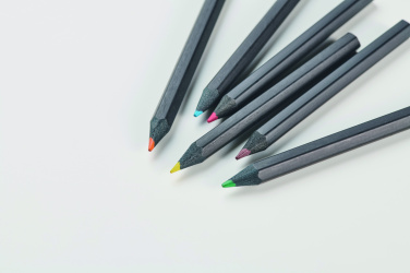 Logo trade promotional items picture of: 6 black colouring pencils