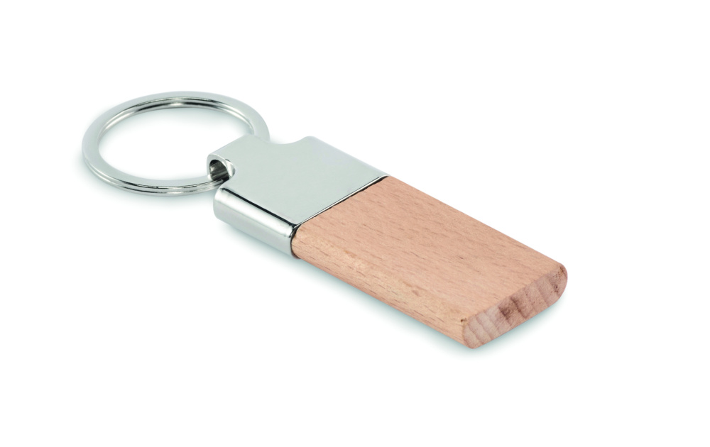 Logotrade promotional item image of: Key ring with rubber wood