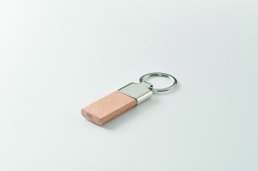 Logo trade promotional items picture of: Key ring with rubber wood