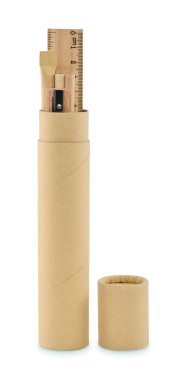 Logo trade advertising products image of: Paper tube stationery set