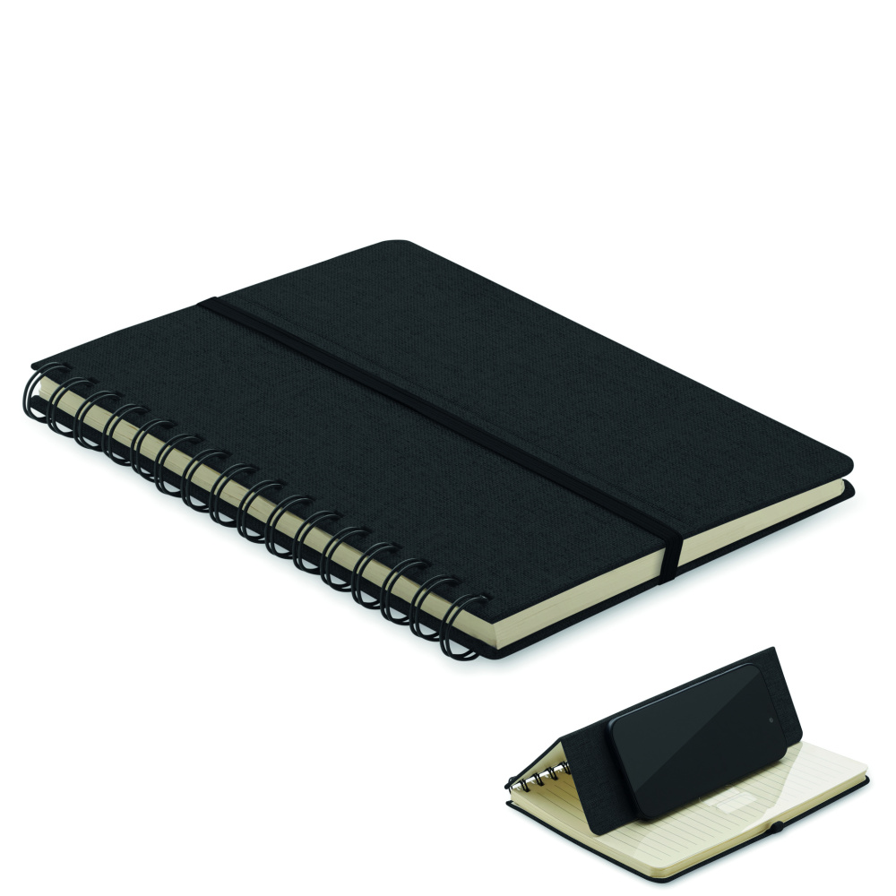 Logotrade advertising product picture of: A5 notebook with phone holder