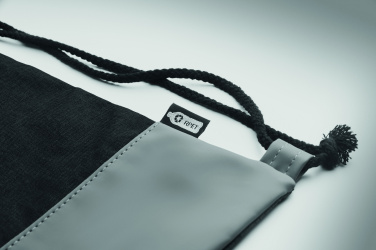 Logotrade promotional gift image of: RPET PU drawstring bag 2 tone