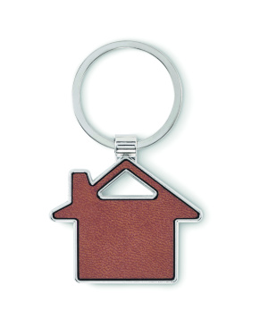 Logo trade advertising products image of: House shaped key ring