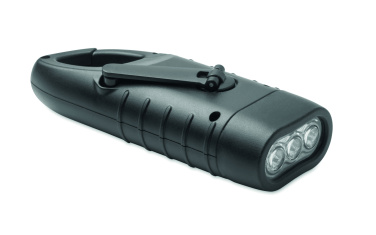 Logotrade promotional giveaway image of: Solar torch with dynamo crank