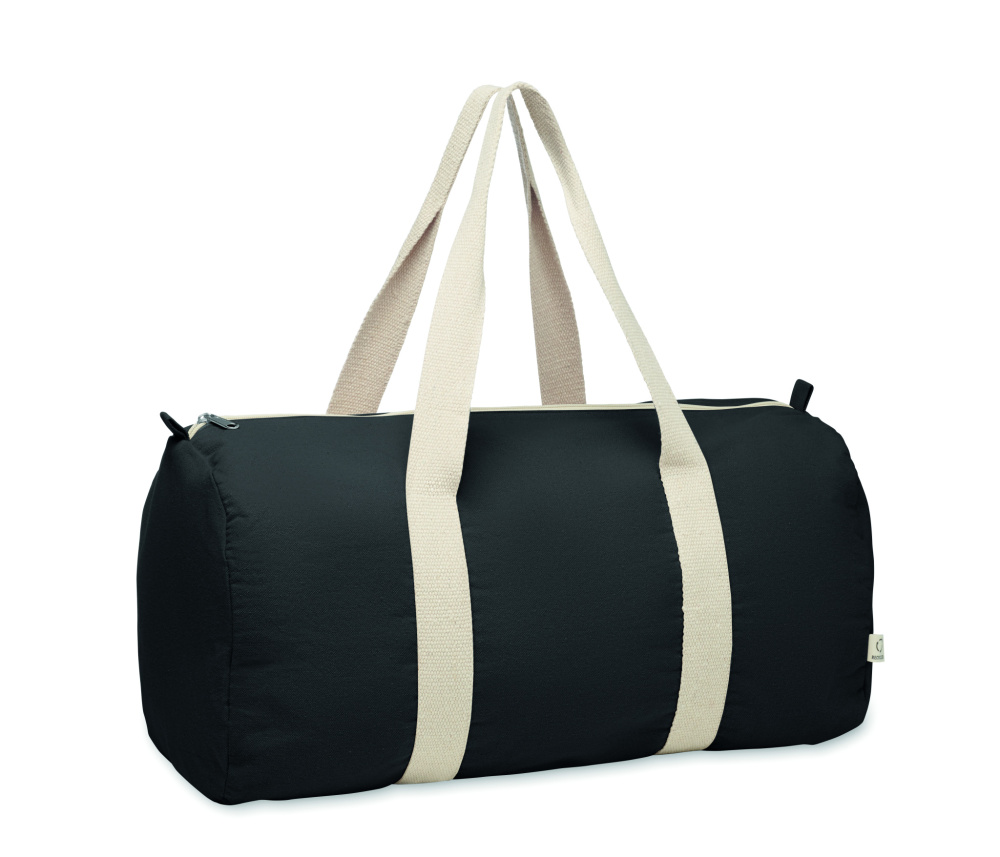Logo trade business gifts image of: Recycled cotton sports bag