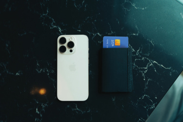 Logo trade corporate gifts picture of: Seekcard RCS rpolyester card wallet with worldwide locating