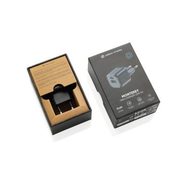 Logo trade promotional products picture of: Urban Vitamin Monterey RCS recycled plastic 20W GAN charger