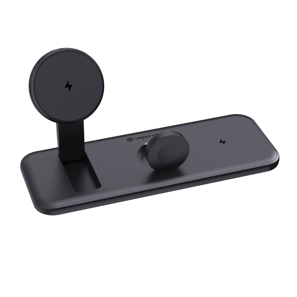 Logo trade promotional merchandise image of: Urban Vitamin Torrance 3 in 1 magnetic 15W charger