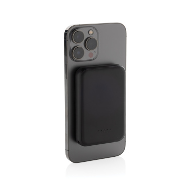 Logo trade business gifts image of: Stellar RCS recycled plastic 5000 mah 5W magnetic powerbank