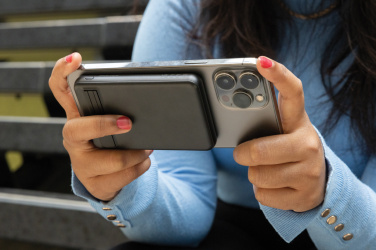 Logo trade promotional product photo of: Zen RCS rplastic 5000 mah 5W magnetic bamboo powerbank