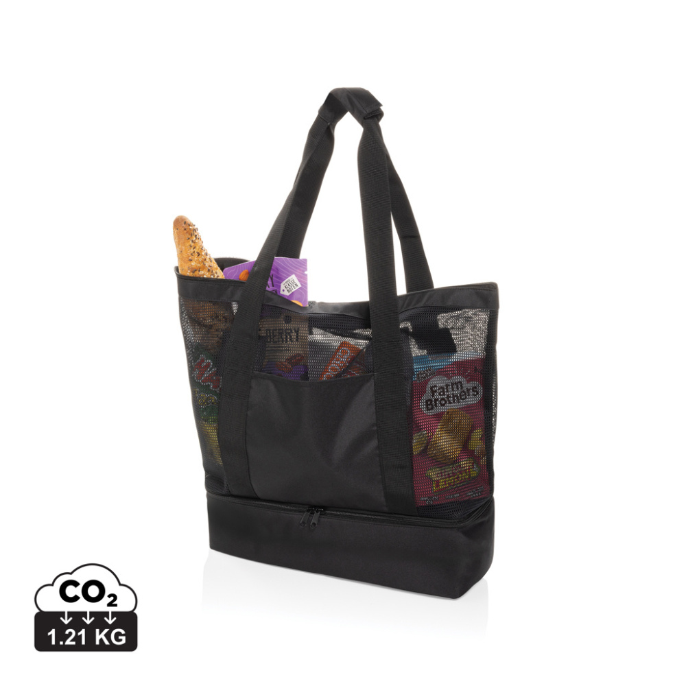 Logo trade promotional gift photo of: Iqlo Aware™ RPET 2-in-1 cooler tote