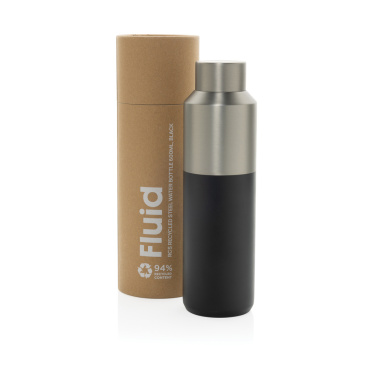 Logo trade promotional product photo of: Fluid RCS certified recycled steel water bottle 600ml