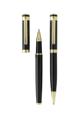 Logo trade promotional items picture of: Swiss Peak Luca RCS recycled brass deluxe pen set